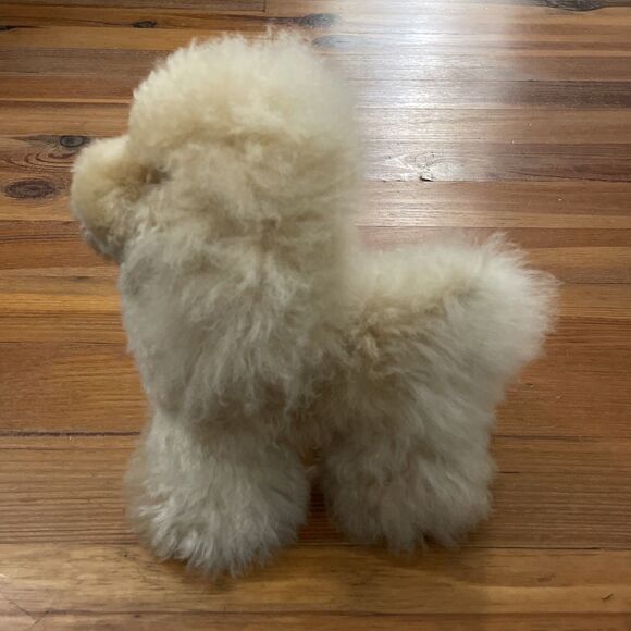 100% Alpaca Poodle Dog Stuffed Animal Peru Plush - Picture 1 of 13